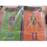 PALLET OF 3168 EDUCATIONAL SKELETON FOAM BOARDS