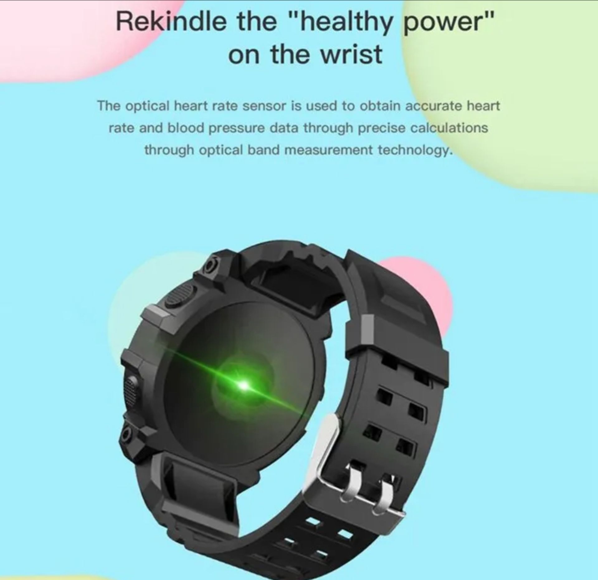 10 X FITNESS HEART RATE MONITOR SMART WATCHES - Image 4 of 4