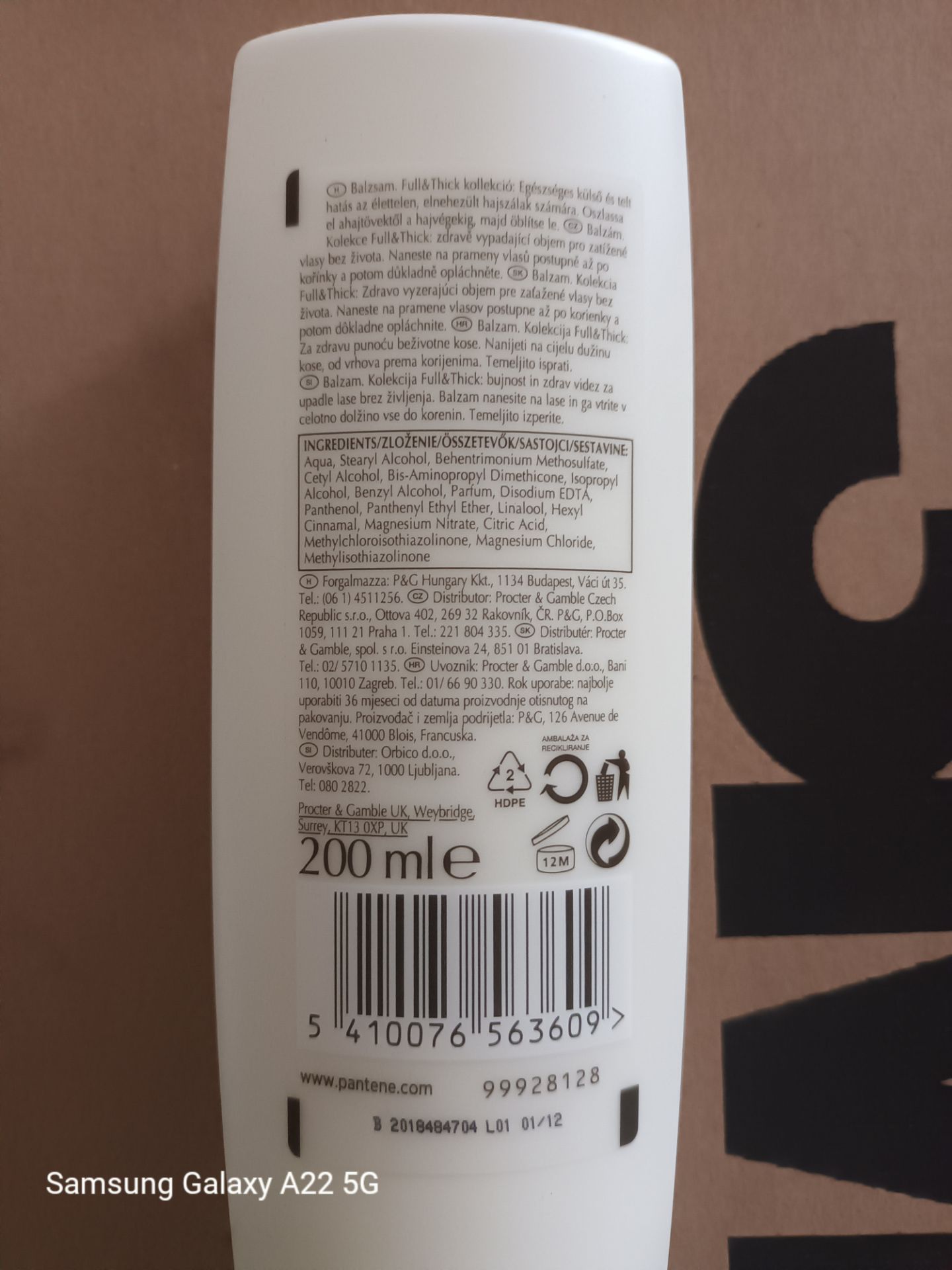 108 X 200ML PANTENE PRO-V FULL AND THICK BALSAM CONDITIONER - Image 2 of 2