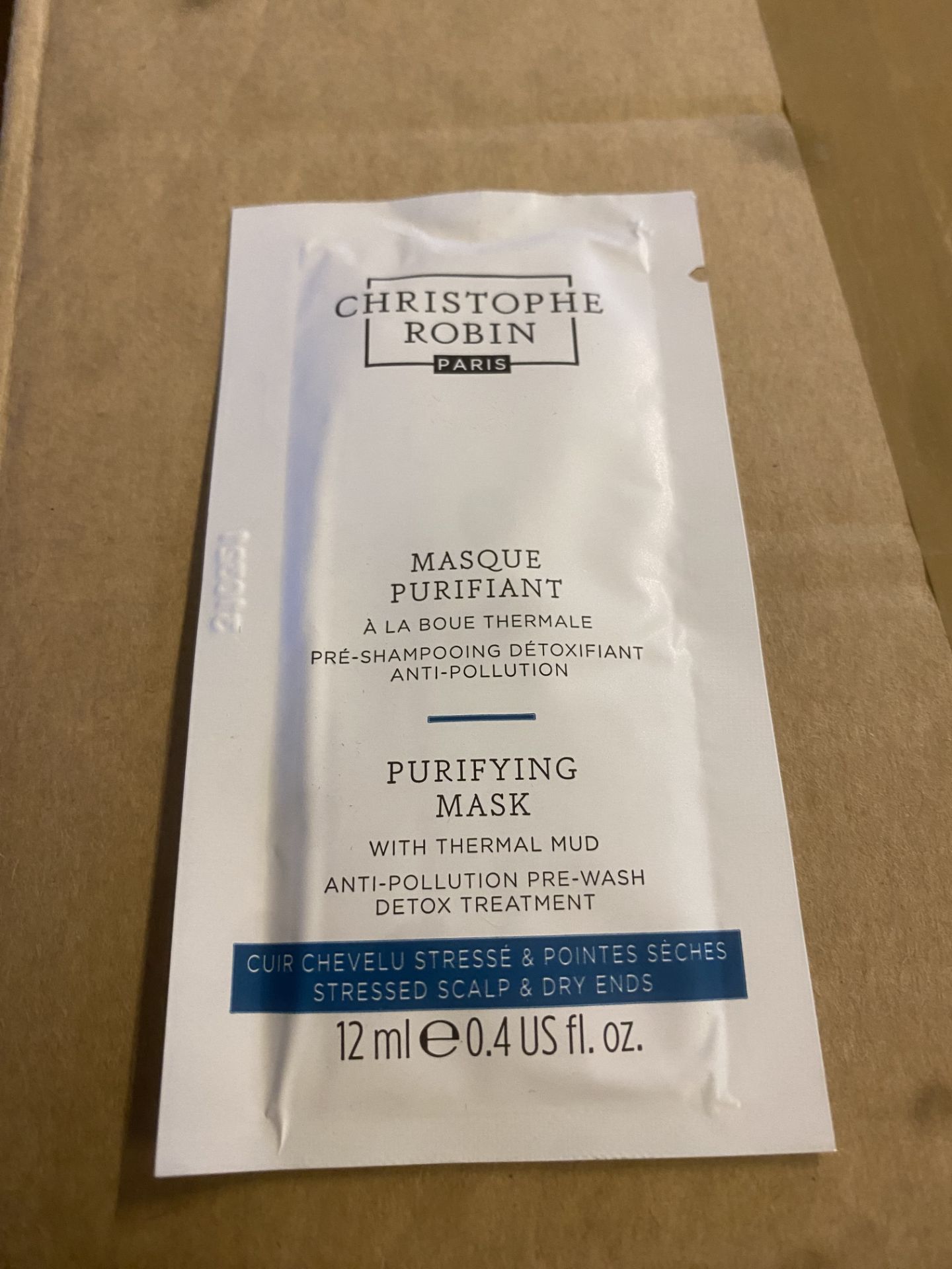 2000 X CHRISTOPHE ROBIN PURIFYING MASK WITH THERMAL MUD 12ML SACHETS RRP£3800 - Bild 2 aus 3