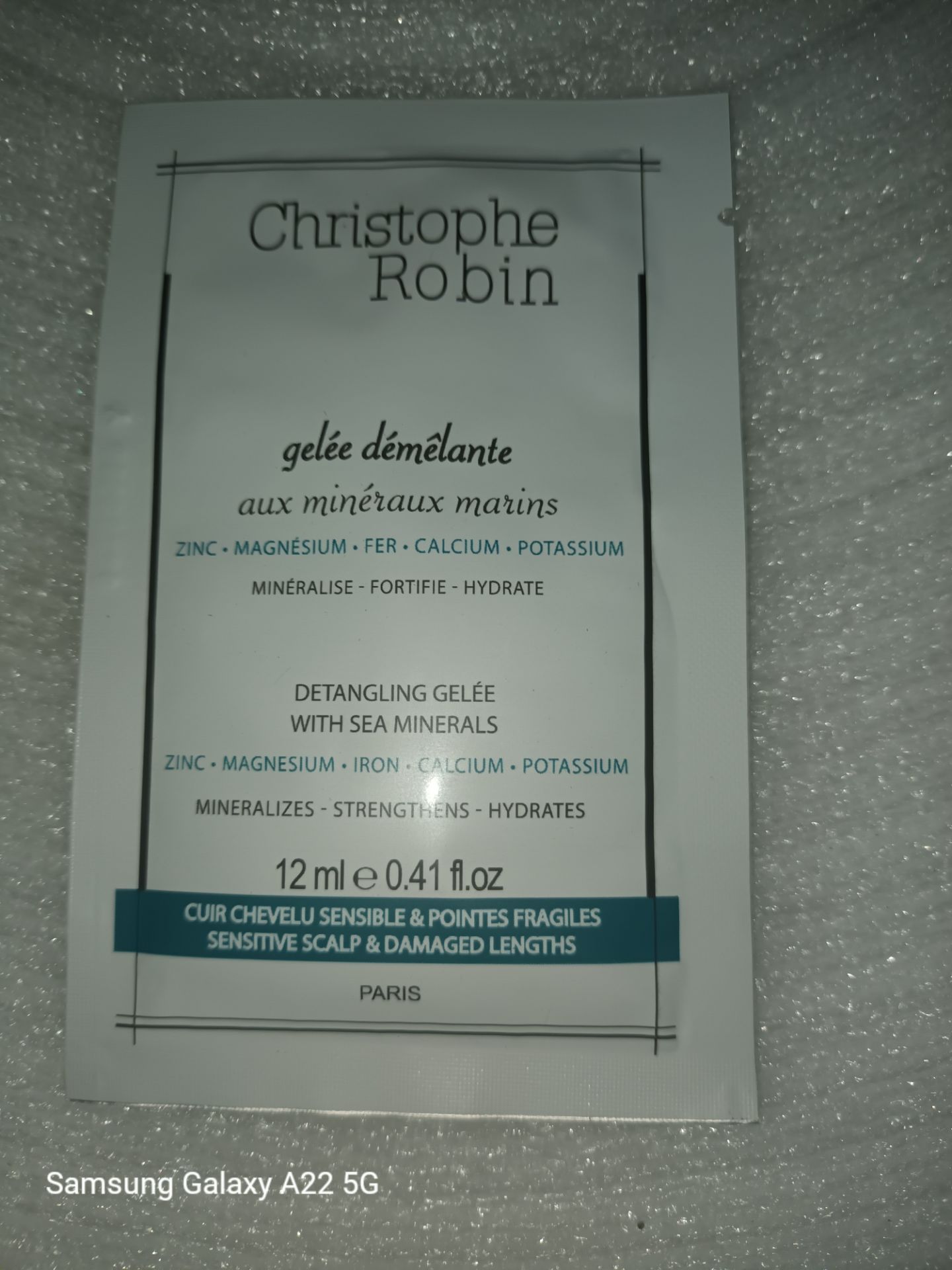 1100 X 12ML CRISTOPHE ROBIN DETANGLING GELEE WITH SEA MINERALS (SACHETS) - Bild 2 aus 2