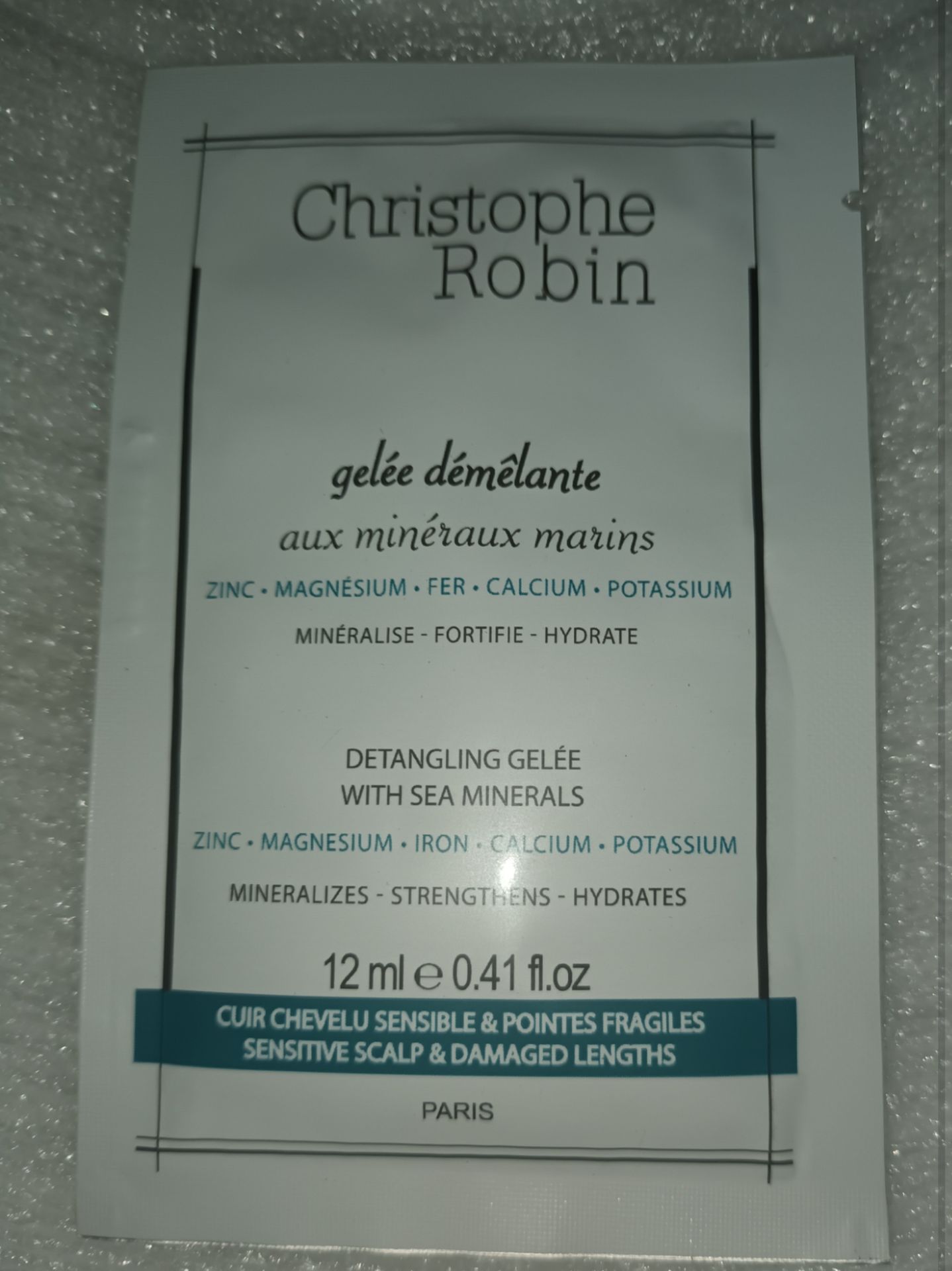 1100 X 12ML CHRISTOPHE ROBIN DETANGLING GELEE WITH SEA MINERALS - Image 2 of 2