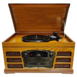 24 X RETRO WOODEN VINYL RECORD TURNTABLE & HI-FI SYSTEM - RRP £7200