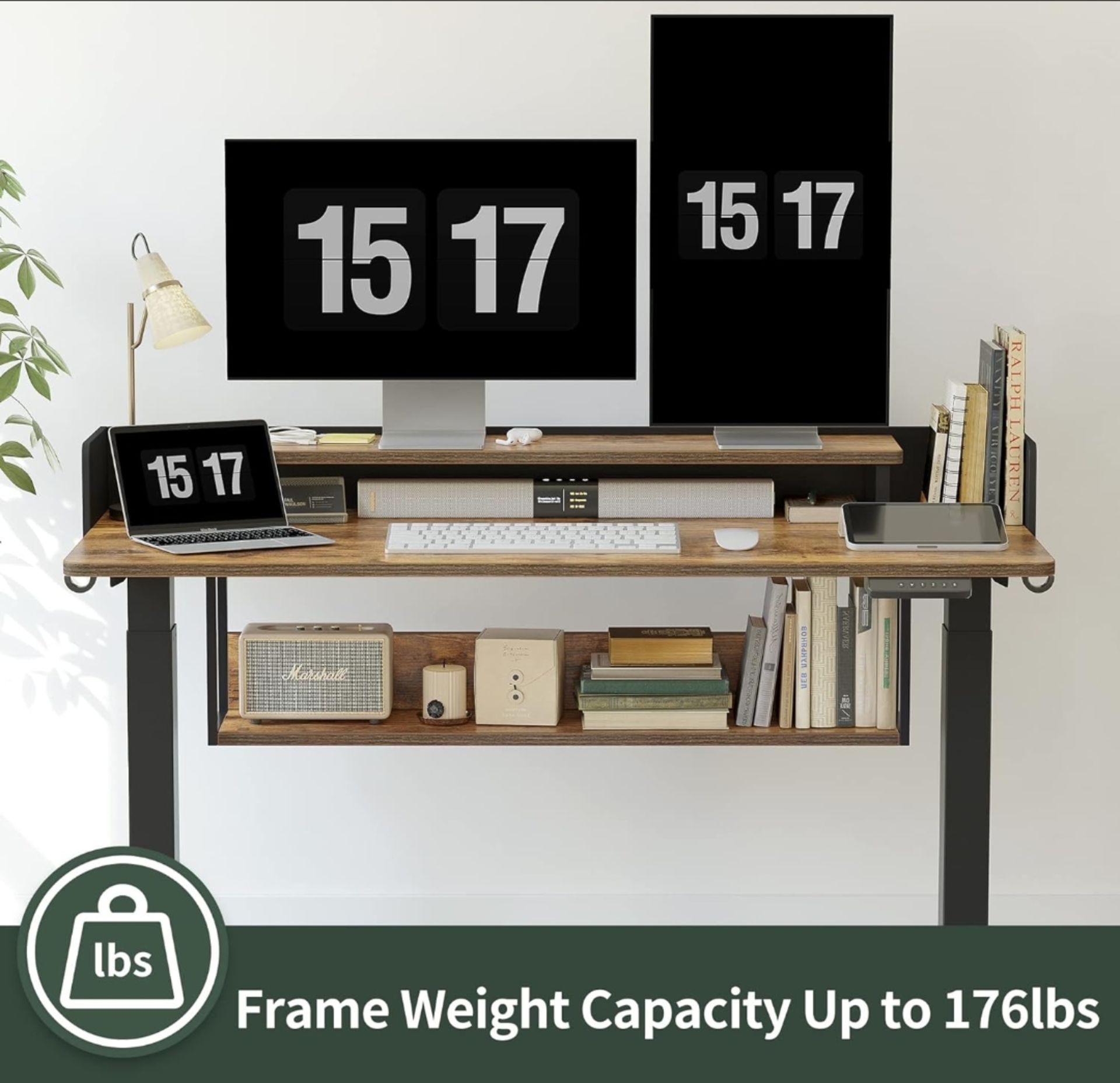 NEW BOXED ELECTRIC HEIGHT SIT STAND UP DESK - 120 * 60CM - Bild 2 aus 8
