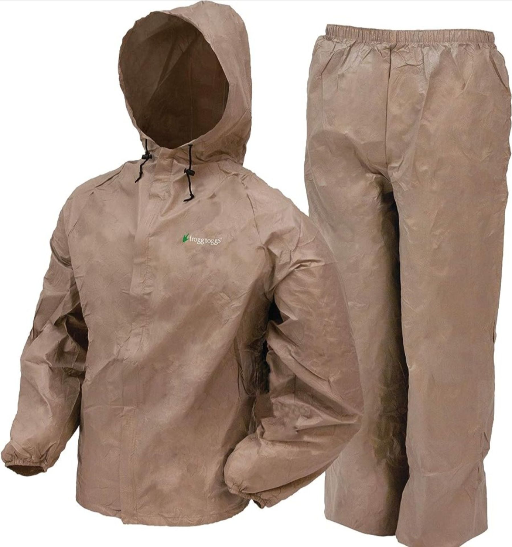 24 X FROGG TOGGS MENS MD/LG KHAKI ULTRA-LITE RAIN SUITS