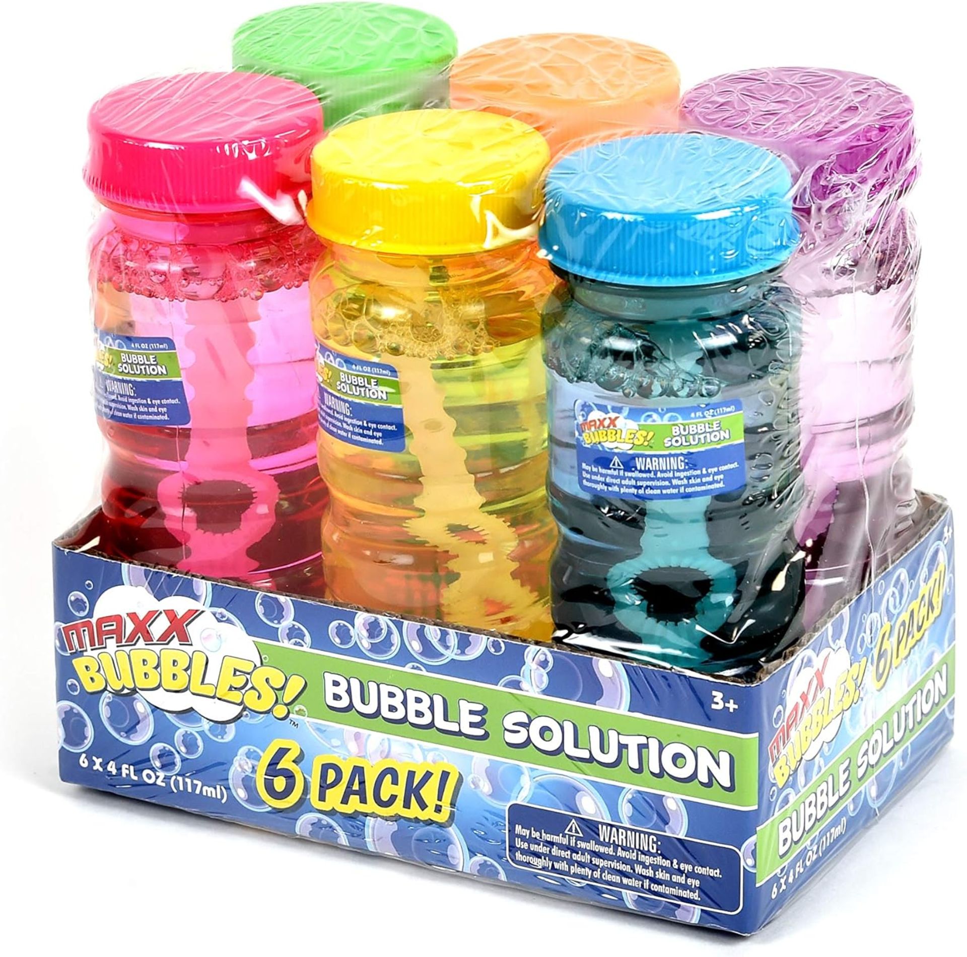 600 X 4OZ BUBBLE SOLUTION BOTTLES WITH WANDS (100 X 6PCKS)