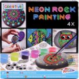 100 X GRAFIX NEON ROCK PAINTING KITS