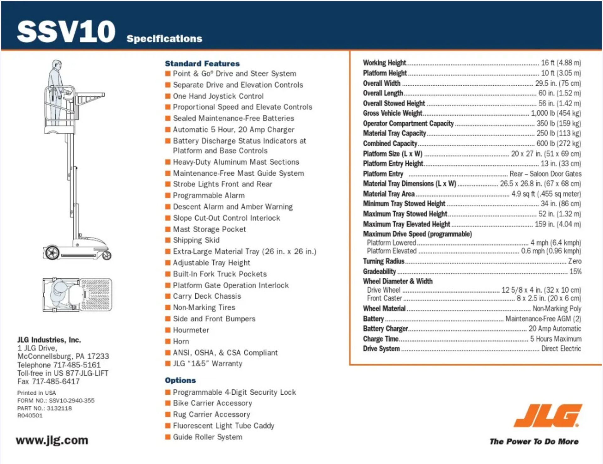 JLG SSV10 ORDER PICKER - Image 2 of 2