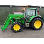 (ONLY 3.5K HOURS) JOHN DEERE 6220 SE TRACTOR WITH JOHN DEERE 631 LOADER