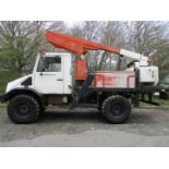 HIGH AND MIGHTY: UNIMOG U100L TURBO CHERRY PICKER, 10.7M PLATFORM