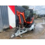 EXCAVATE EVERYWHERE: 2015 KUBOTA KX016-4 + 2023 BRIAN JAMES TRAILER