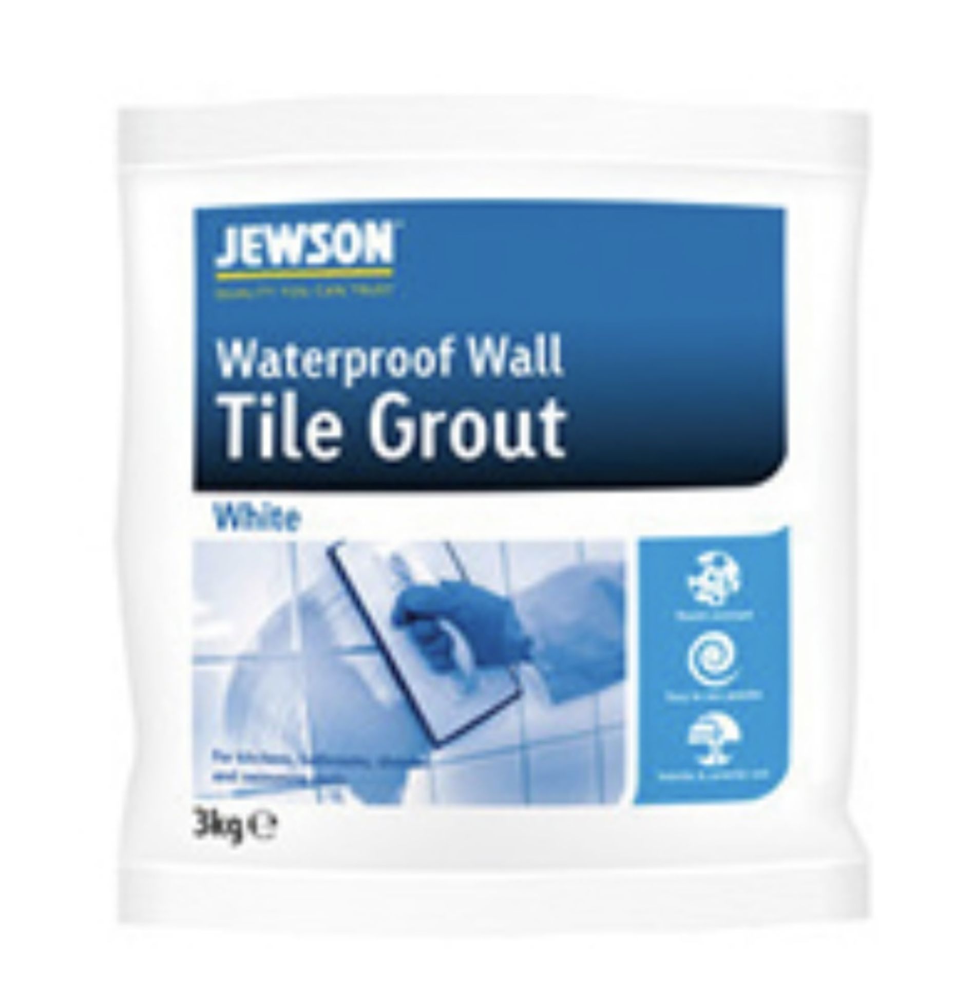 PALLET OF 120 X JEWSON WALL TILE GROUT WHITE 5KG