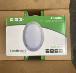 10 X ATLANTIC LED SURFACE LUMINAIRE 4000K SILVER TRADE VALUE £599