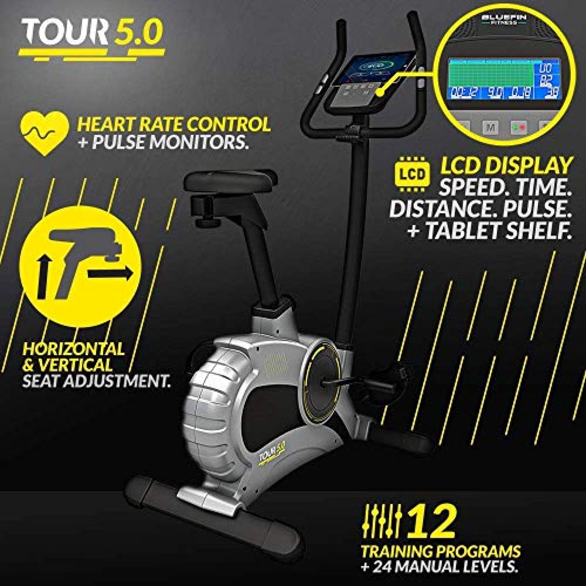 BLUEFIN FITNESS TOUR 5.0 RESISTANCE EXERCISE BIKE RRP £349.00 - Image 2 of 3