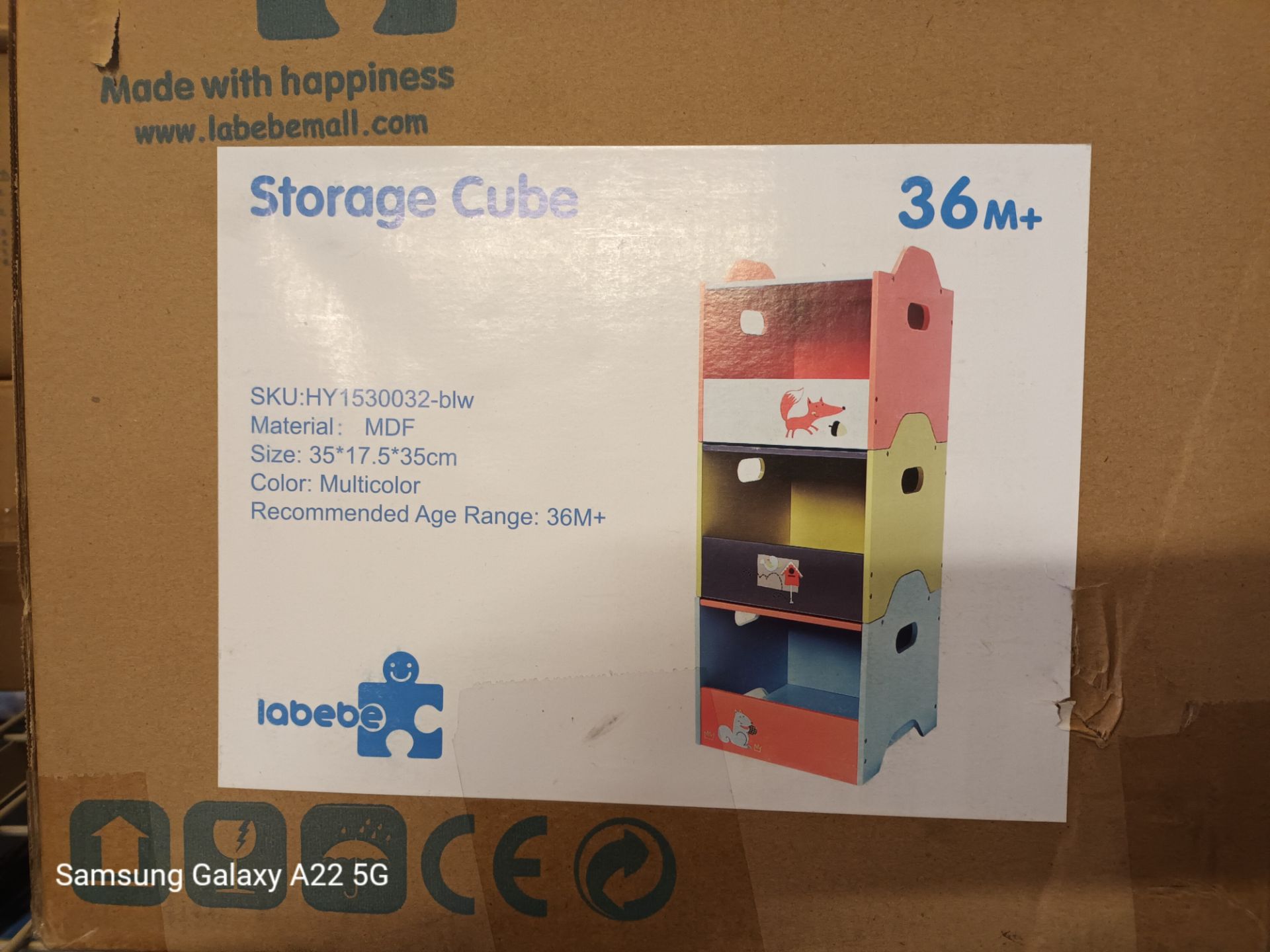 PALLET OF 30 X KIDS STORAGE CUBES SET