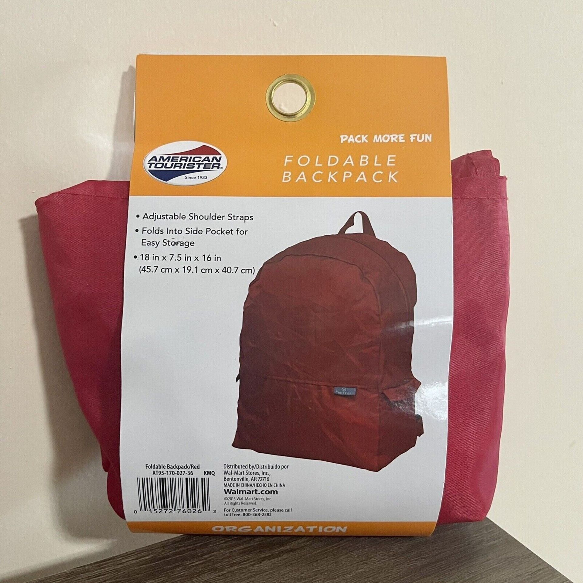 JOBLOT 400 X NEW FOLDABLE BACKPACKS - MIX OF RED AND GREY - Image 2 of 4