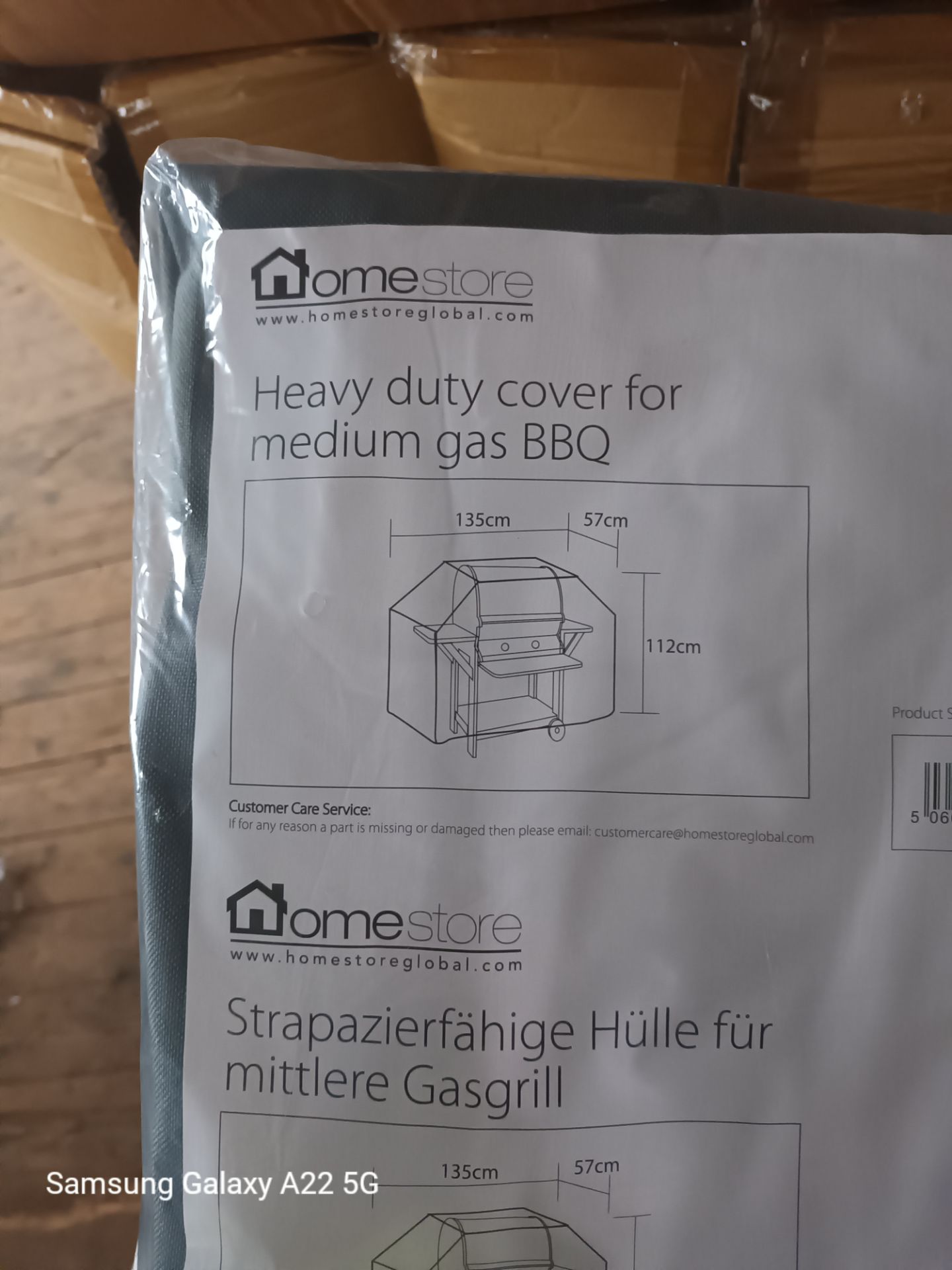 PALLET OF 145 HEAVY DUTY GREY MEDIUM BBQ COVERS - RRP £1500