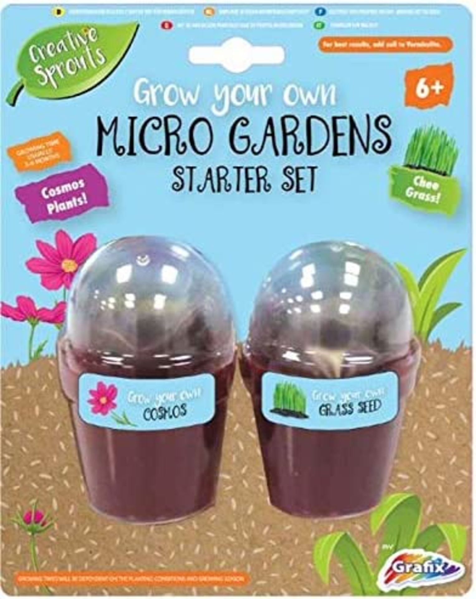 240 X PACK OF 2 GROW YOUR OWN MICRO GARDEN STARTER SET