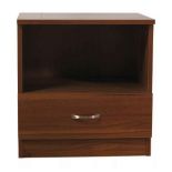 WALNUT BEDSIDE CABINET BRAND NEW BOXED