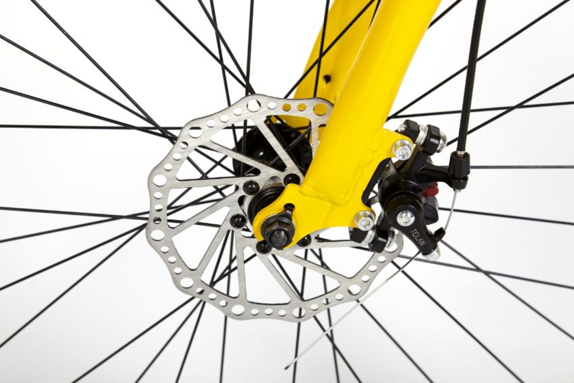 YELLOW STREET BIKE WITH 21 GREAR, BRAKE DISKS, KICK STAND, COOL THIN TYRES - Image 5 of 12