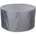 PALLET CONTAINING 100 X MEDIUM GREY ROUND OUTDOOR FURNITURE COVER + 4 X POP UB BALL TENTS