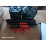 PALLET OF 32 X 14KG ADJUSTABLE DUMBELL/BARBELL SETS