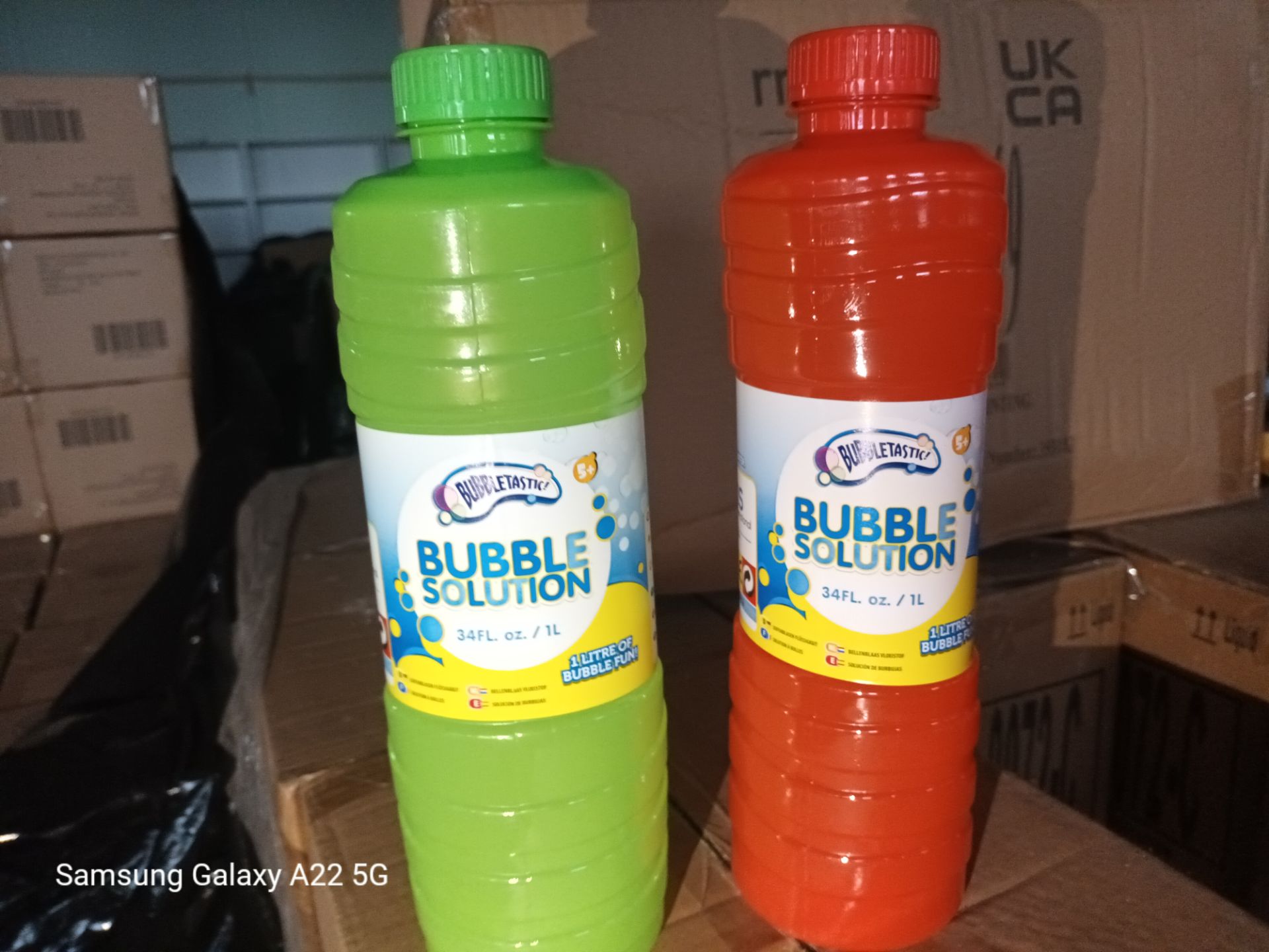 PALLET OF 660 X 1L BOTTLES OF BUBBLE SOLUTION