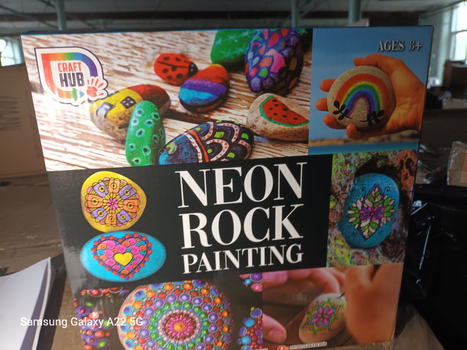 PALLET OF 370 X GRAFIX NEON ROCK PAINTING KITS