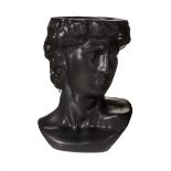 84 X NEW S&B LARGE GREEK HEAD VASE/PLANTER BLACK 25CM