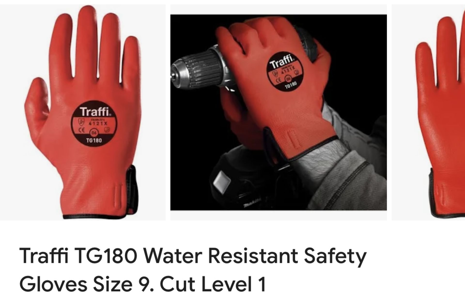 200X TRAFFI WATER RESISTANT SAFETY GLOVES SIZE 10 RRP £800 - Image 2 of 2