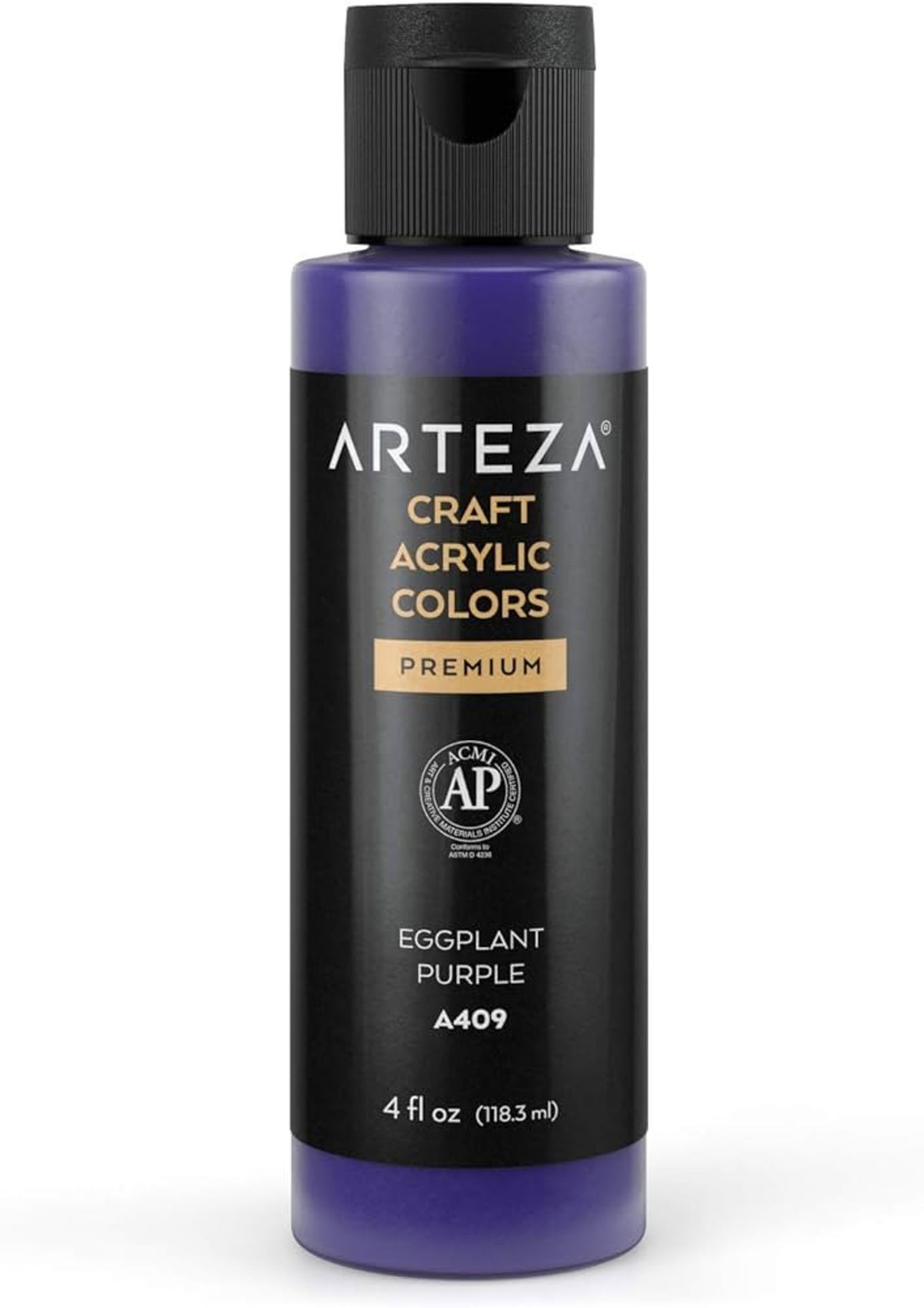 523 X NEW CRAFT ACRYLIC PAINT, A409 EGGPLANT PURPLE 118ML