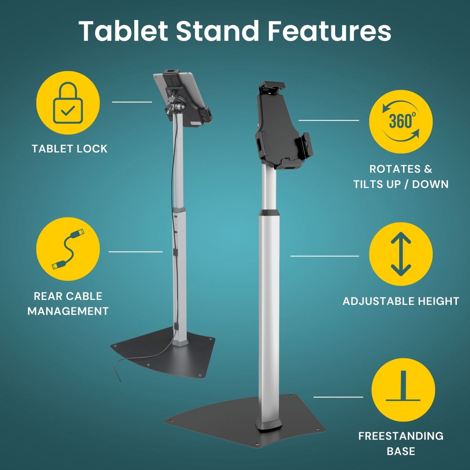 150 X FLOOR DISPLAY STANDS FOR IPADS & TABLETS, ANTI-THEFT, ADJUSTABLE HEIGHT. RRP £18,000 - Image 3 of 7