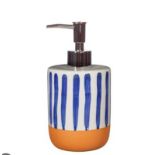 372 X NEW S&B PAROS BLUE STRIPE SOAP DISPENSER