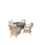 RATTAN SET 4 CHAIRS AND TABLE + ICEBUCKET+RAIN COVER