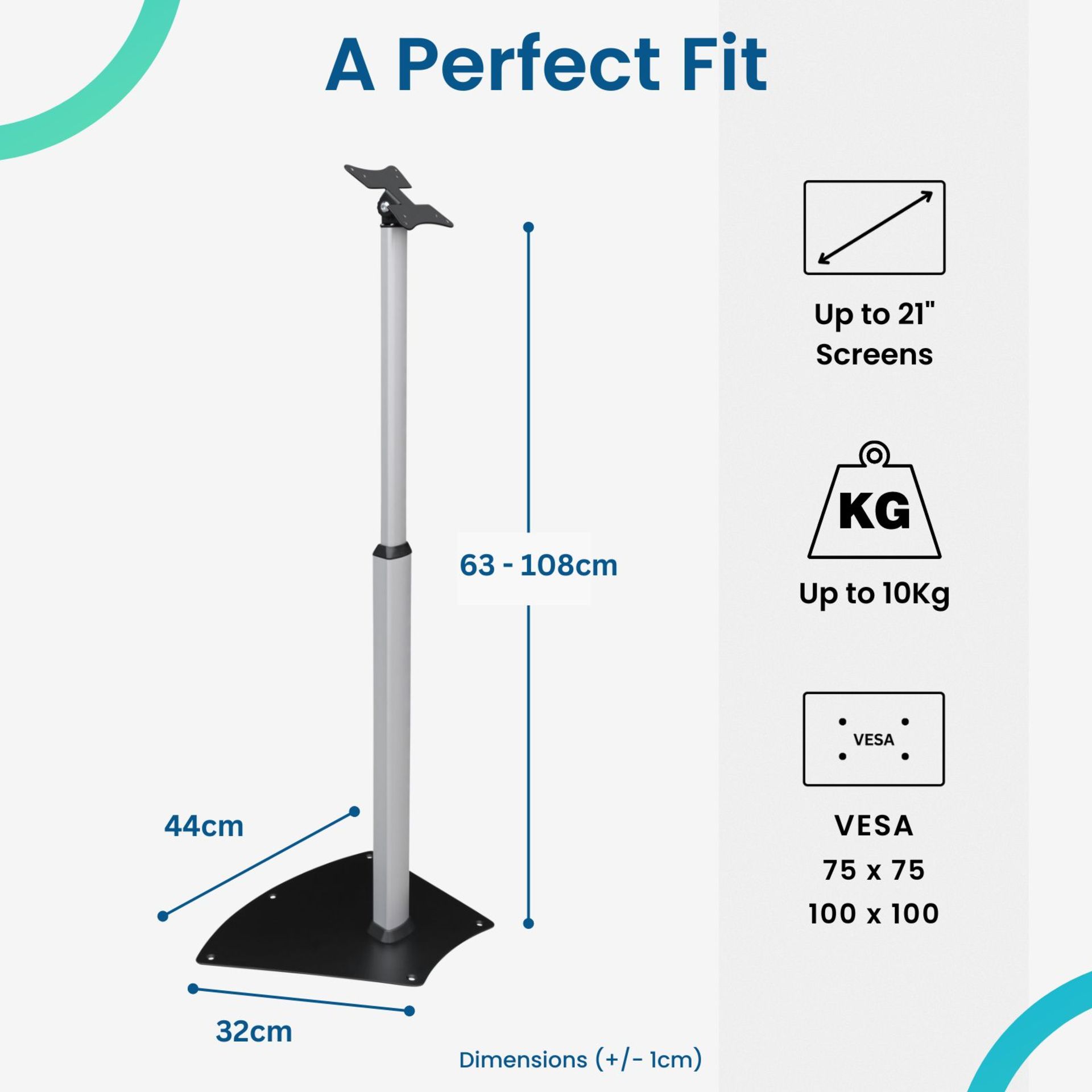 100 X MONITOR / SCREEN VESA FLOOR STANDS - RRP £7500 - Image 6 of 7