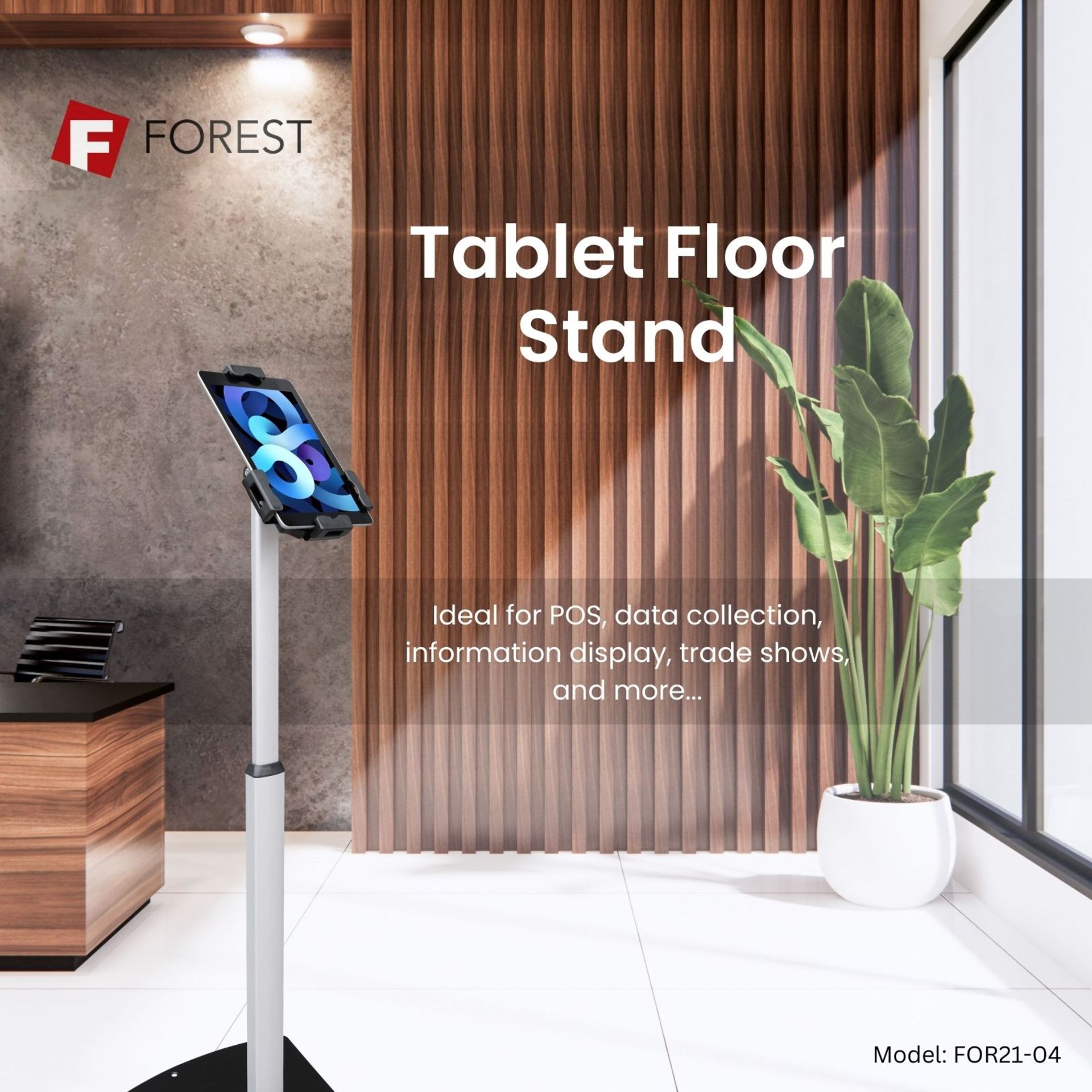 150 X FLOOR DISPLAY STANDS FOR IPADS & TABLETS, ANTI-THEFT, ADJUSTABLE HEIGHT. RRP £18,000 - Image 2 of 7