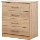 SONOMA OAK COLOURED 4 DRAWER CHEST