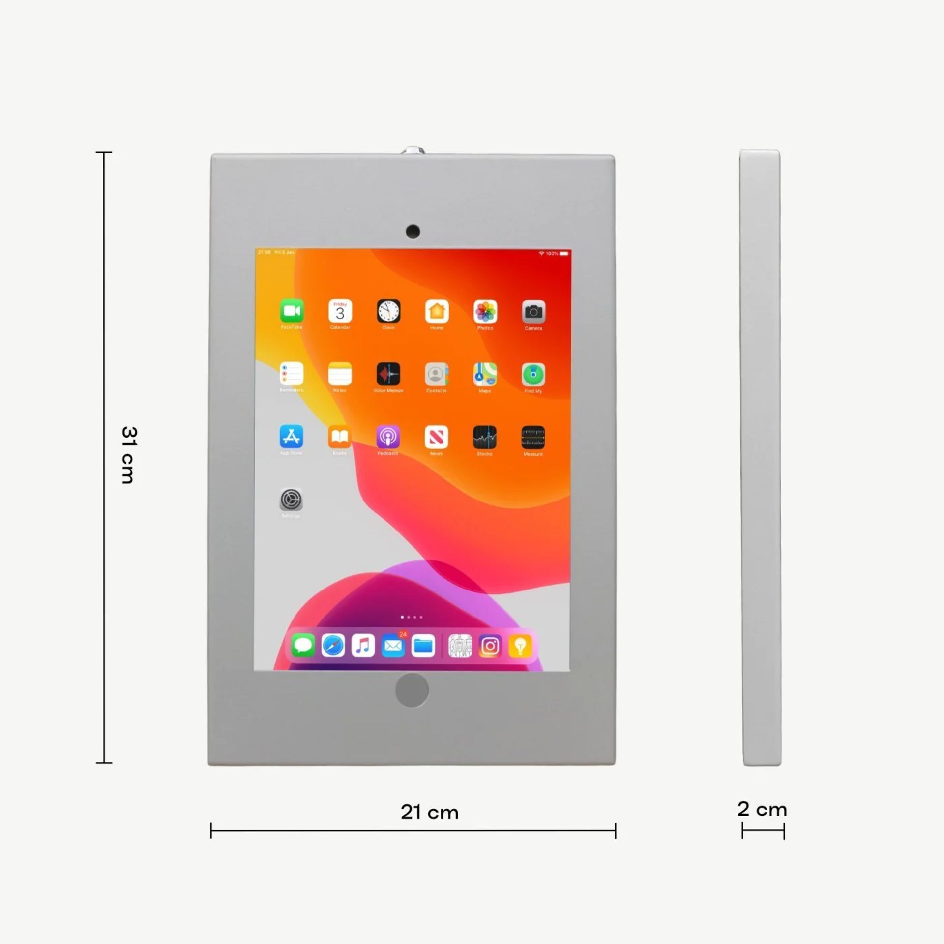 100 X ANTI-THEFT WALL ENCLOSURES FOR IPAD 10.2" (GEN. 7, 8, 9). BLACK / SILVER COLOURS - RRP £3500 - Bild 5 aus 7