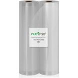 40 X NEW NUTRICHEF PRTPKVS14RL UNIVERSAL AIR VAC SEALING BAGS 2 ROLLS 100 FEET LENGTH - RRP £600