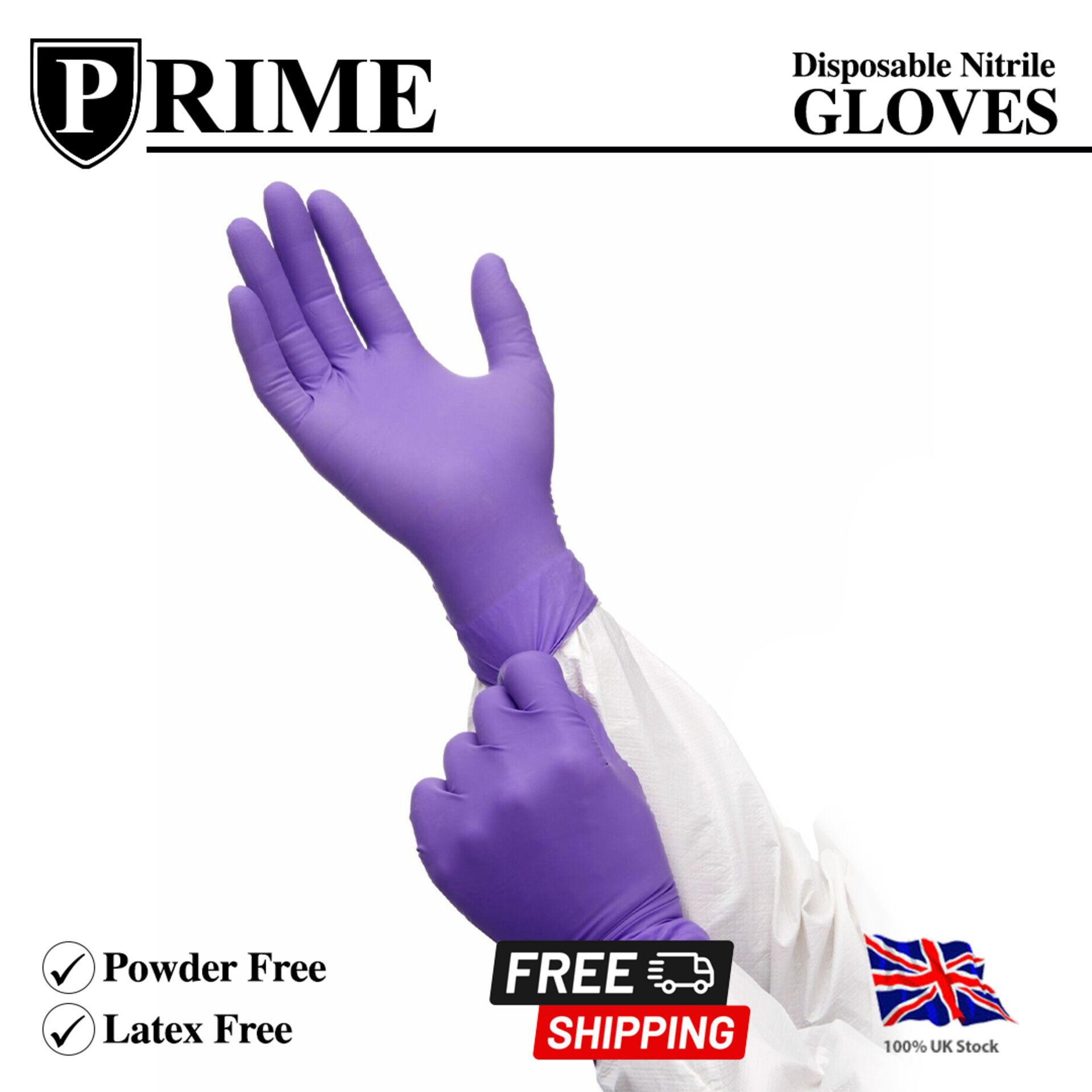 100 BOXES NITRILE GLOVES POWDER LATEX FREE PURPLE 100 BOXED RRP £1100 - Image 3 of 4