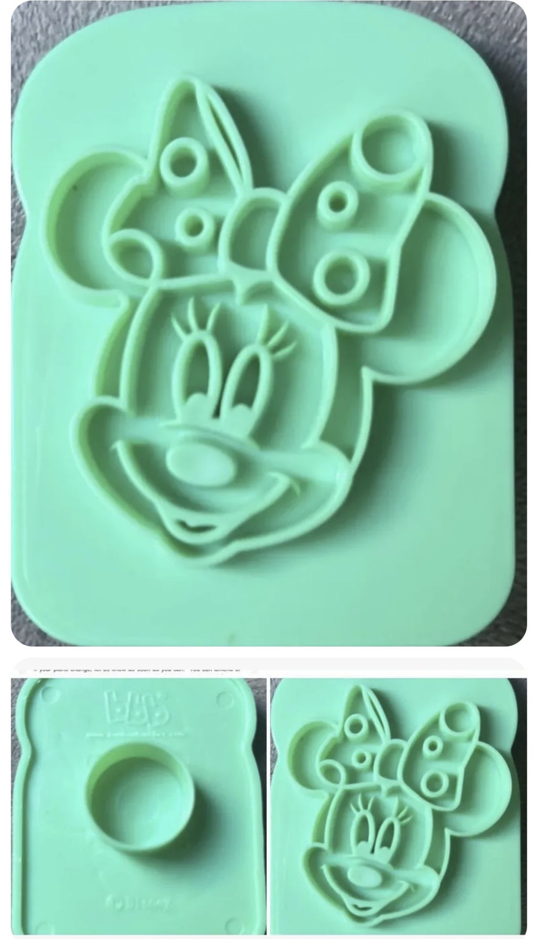 750 DISNEY MINNIE MOUSE TOAST STAMP PLAY DOUGH CUTTER
