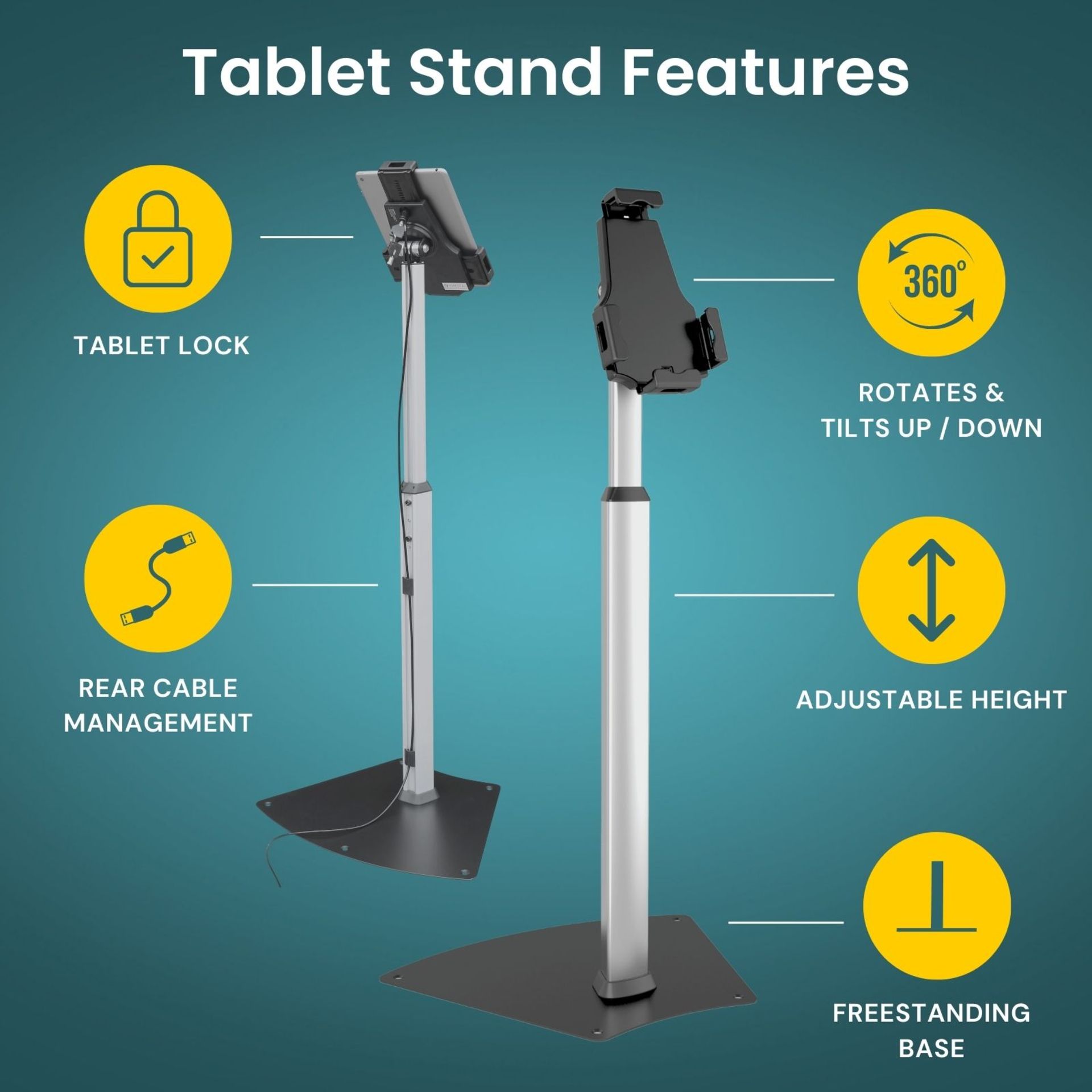 150 X FLOOR DISPLAY STANDS FOR IPADS & TABLETS, ANTI-THEFT, ADJUSTABLE HEIGHT. RRP £18,000 - Bild 3 aus 7