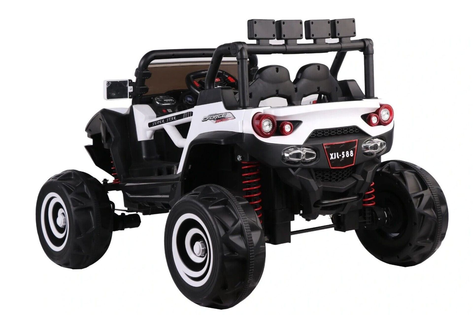 WHITE 4X4 ATV/UTV KIDS BUGGY JEEP ELECTRIC CAR WITH REMOTE BRAND NEW BOXED - Bild 2 aus 4