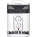 BLACK+DECKER CERAMIC FAN HEATER, 360° HEATING, 2 HEAT SETTING, 1 FAN SETTING, 1.5KW, WHITE