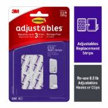 288 X PACKS OF 3M ADJUSTABLES REPOSITIONABLE REUASABLE NO SCREW STRIPS 225G WEIGHT LIMIT