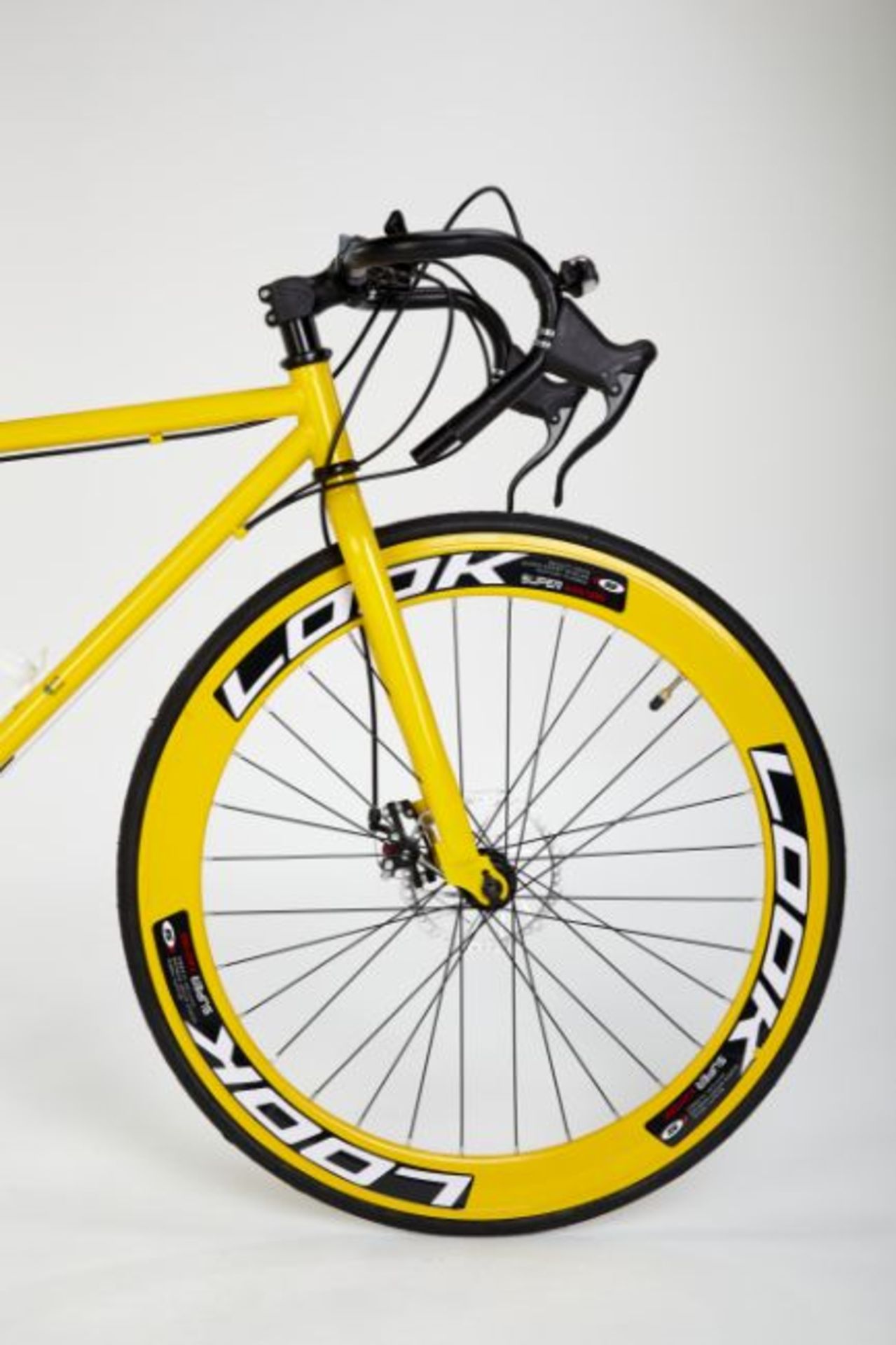 YELLOW STREET BIKE WITH 21 GREAR, BRAKE DISKS, KICK STAND, COOL THIN TYRES - Image 9 of 12