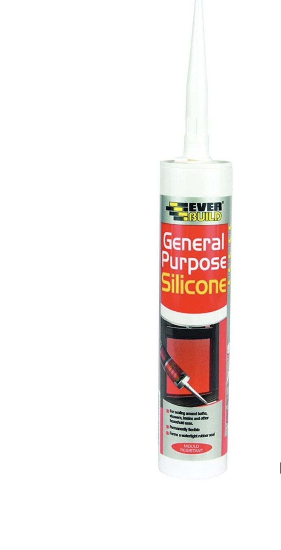 125 EVERBUILD GENERAL PURPOSE SILICONE SEALANT CLEAR BRAND NEW 280ML