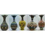 169 X HAND MADE VASES - ASSORTED SIZES AND DESIGNS - 23CM - 33CM