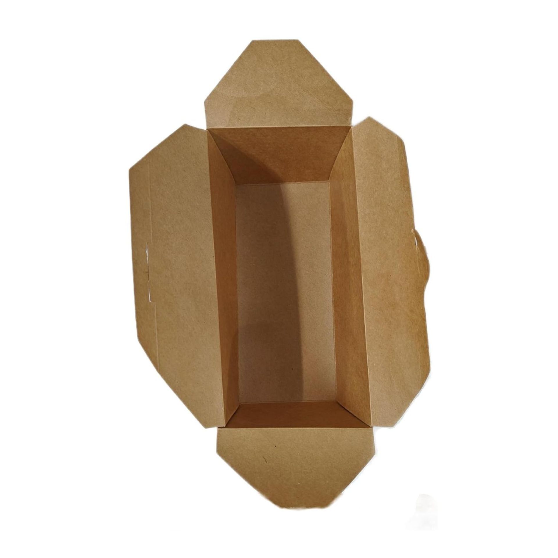 400 X FOOD TAKEAWAY BOXES, DISPOSABLE KRAFT BOXES - Image 2 of 4