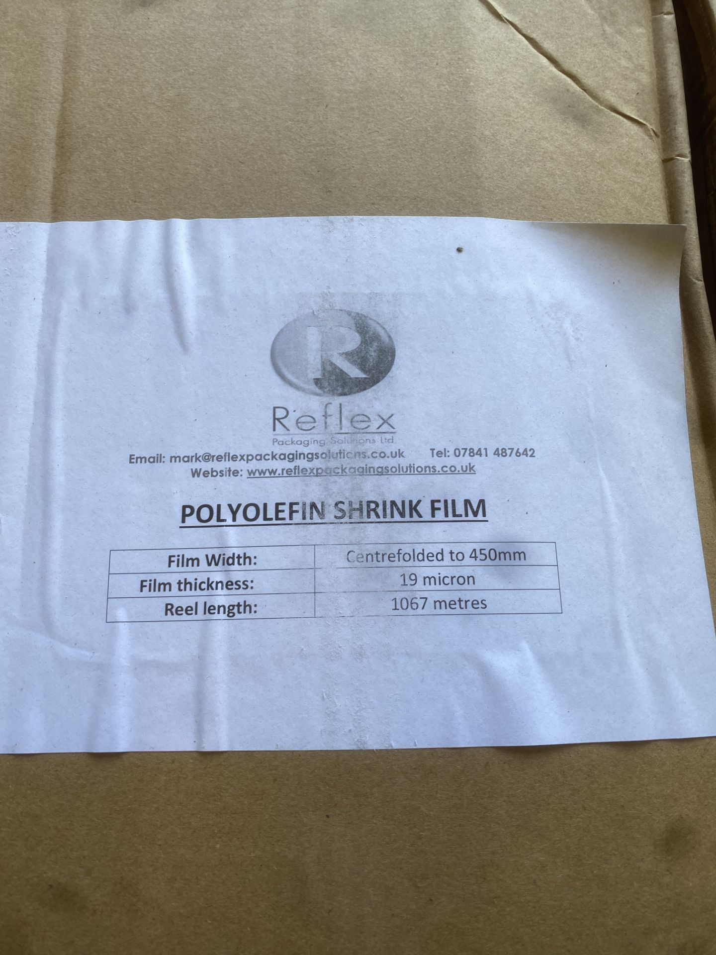 24 X ROLLS OF 450MM POLYOLEFIN SHRINK FILM RRP£2640 - Image 3 of 3